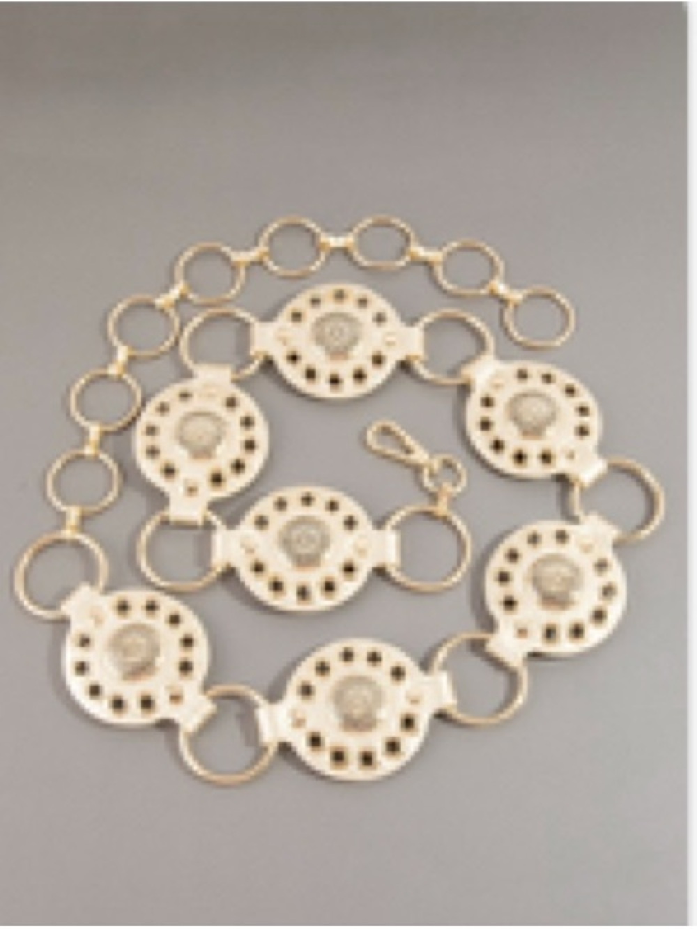 Leather Medallion Chain Belt O/S (fits most) - Picture 8 of 9